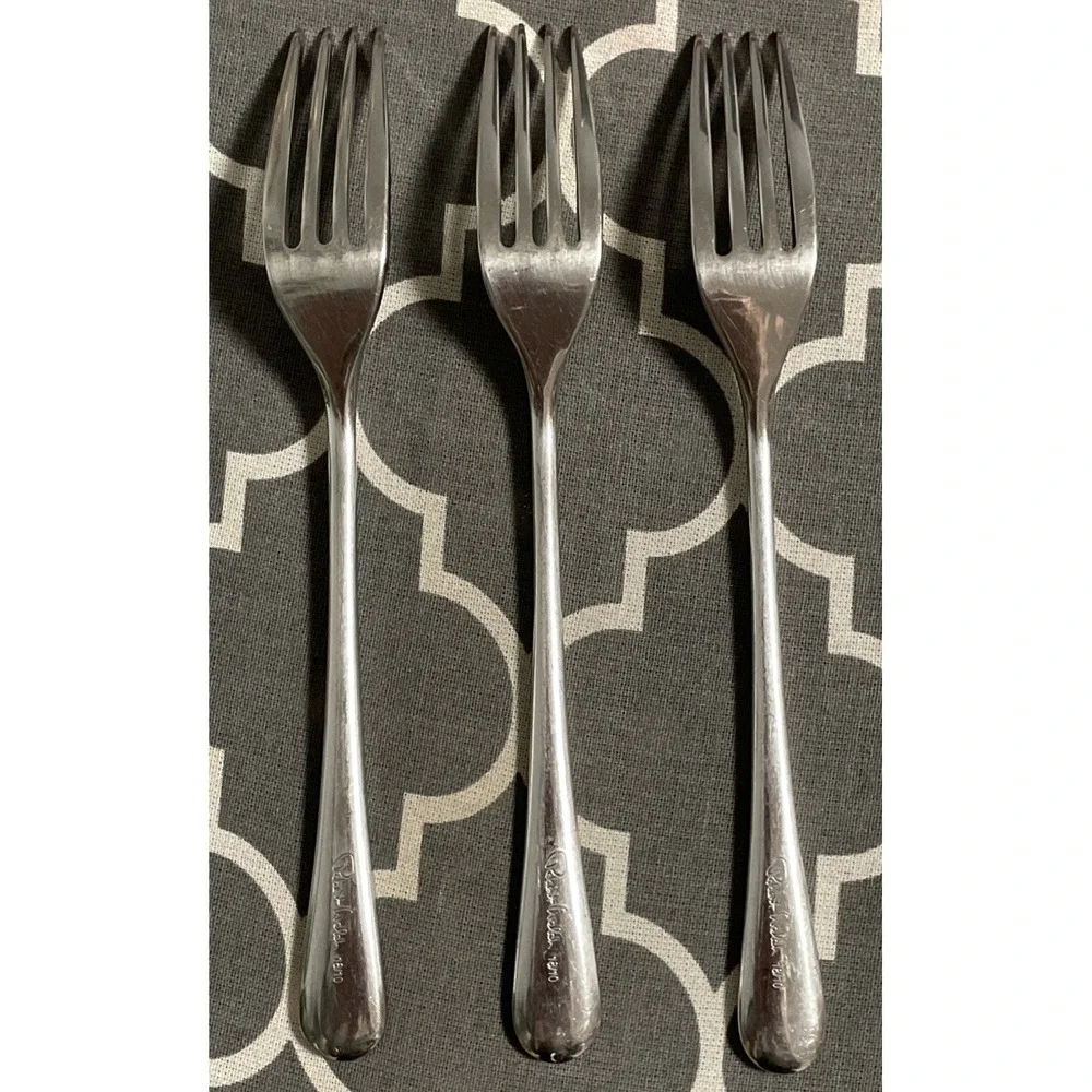 Robert Welch Radford Flatware Three Salad Forks Pre-owned Very Good Condition